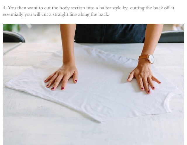 Super-Easy DIY T-Shirt Into Halter Top