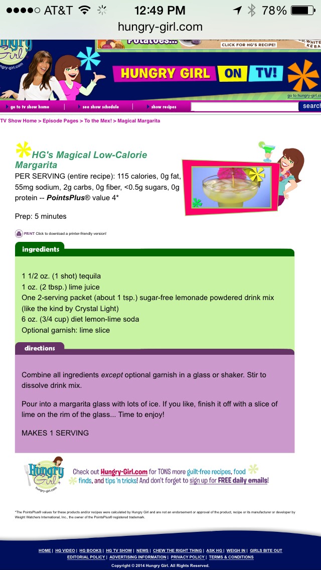 Low calorie margarita!!!