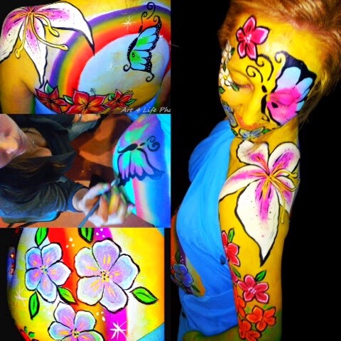 Face And Body Painting: Baby Bump. 