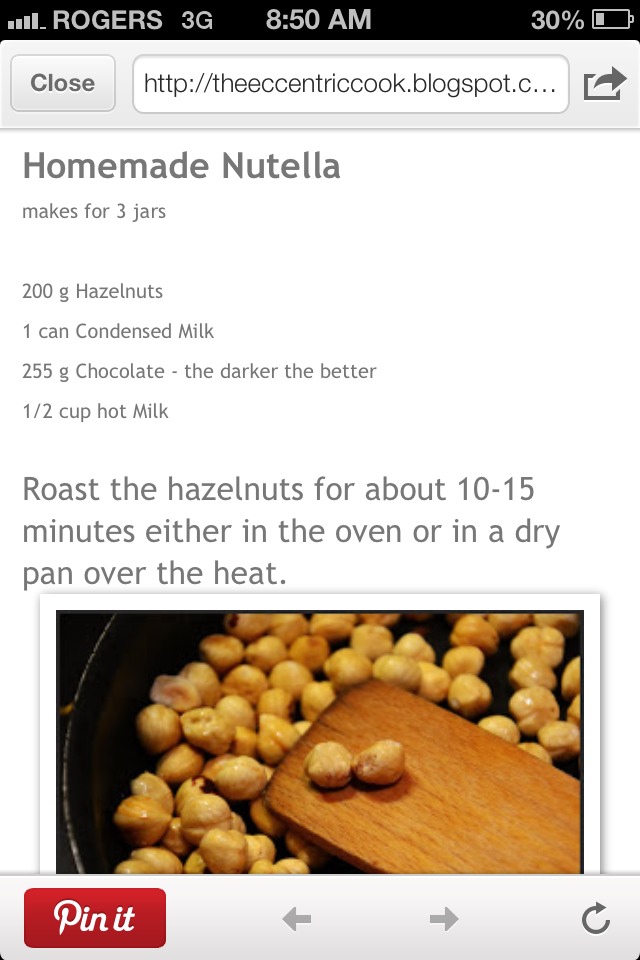 Homemade Nutella!!