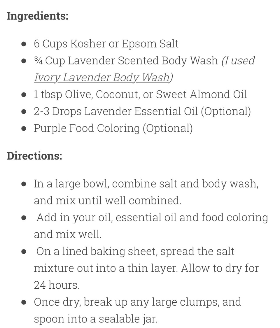 Homemade Lavender Bubbling Bath Salts. 🛁