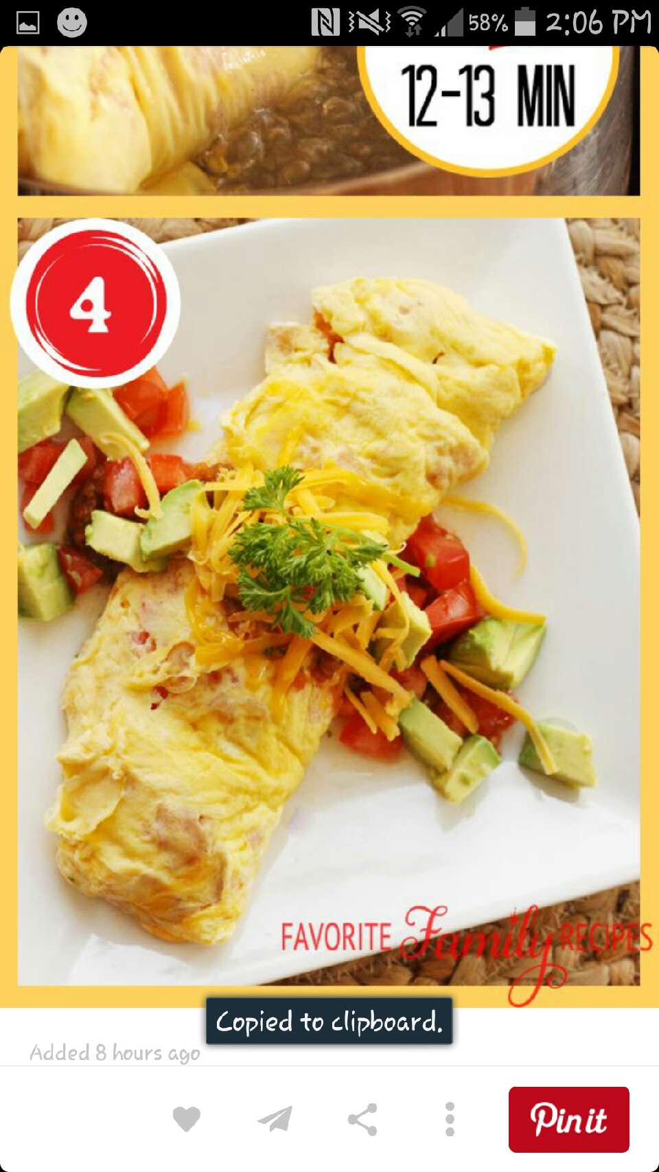 omlete in a bag