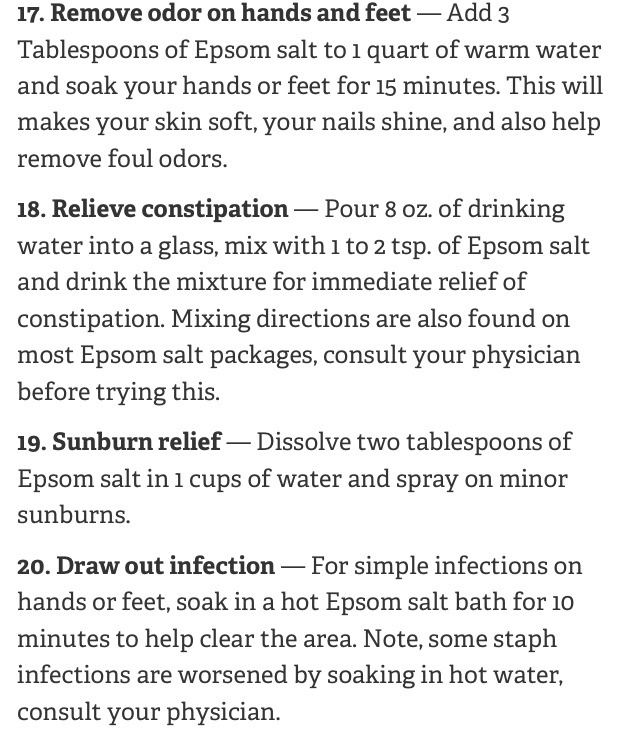 Uses For Epsom Salt! 