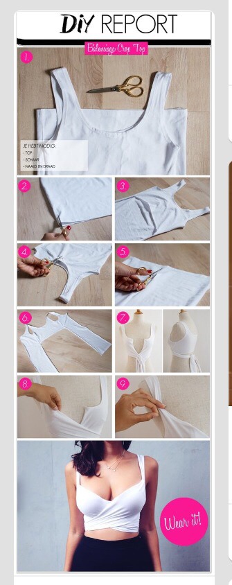 DIY  Crop Tops From T-shits