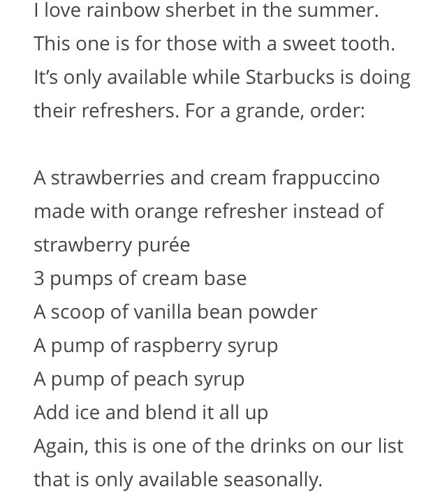 💟❕35 Secret Starbucks Drink You Didn't Know You Could Order❕💟