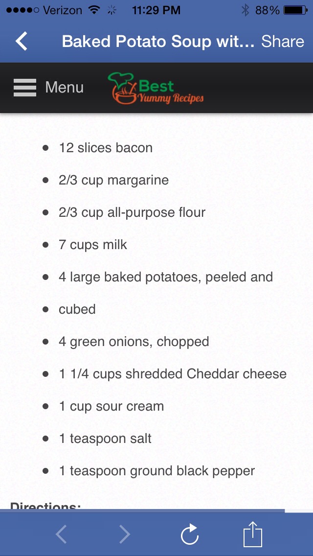 Potato Soup With Cheese And Bacon!
