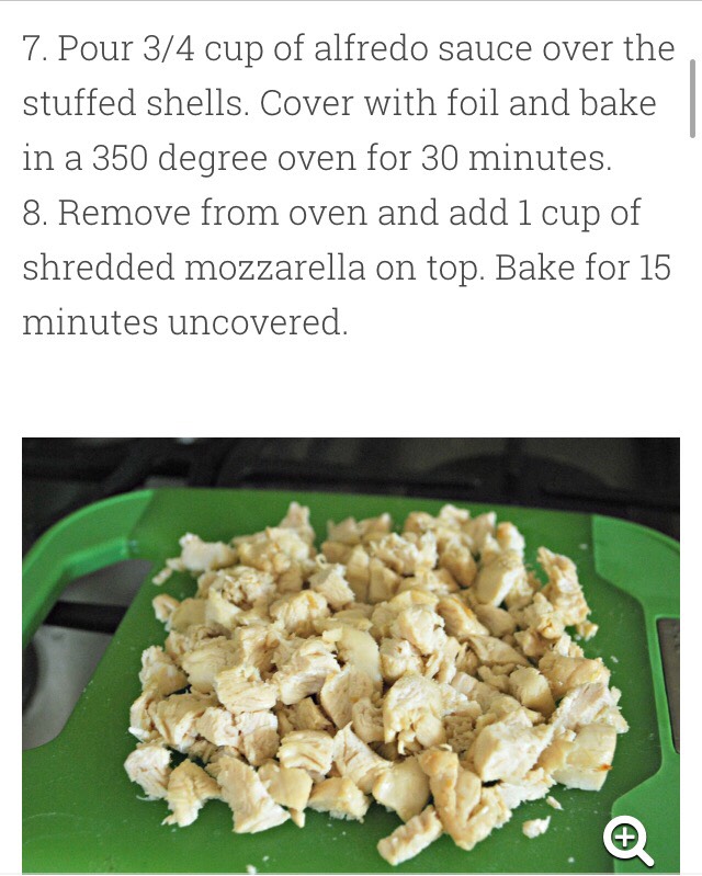 "Delicious Chicken Alfredo Stuffed Shells"