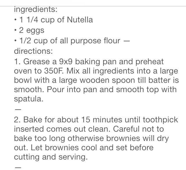 Nutella Brownies
