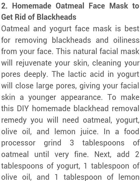 Get Rid Of Blackheads And Shrink Large Pores Quick With These DIY Face Masks