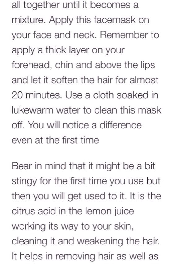 π Recipe For Facial Hair Removal!π