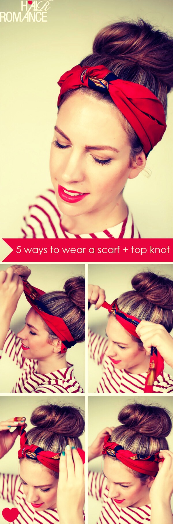 Simple Way To Wear A Scarf As A Headband !DIY Super Cute ^.^