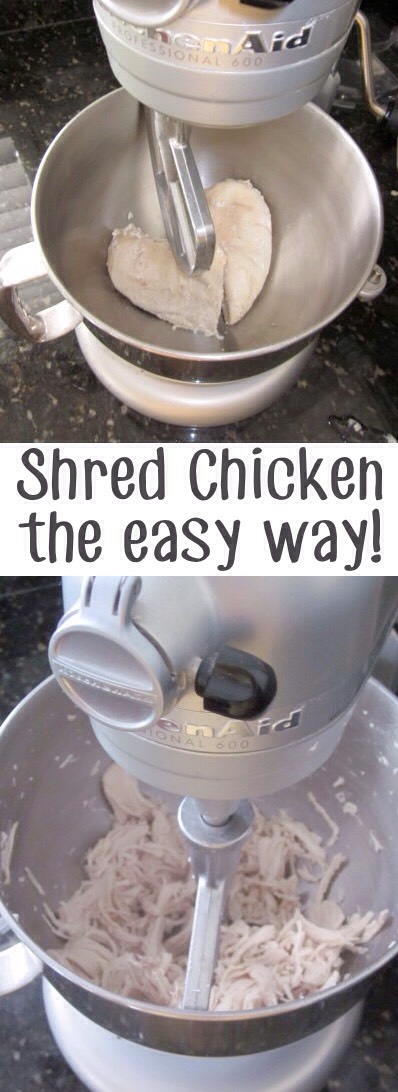 17. The easy way to shred chicken