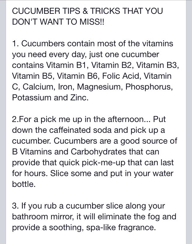 Cucumber Life Hacks