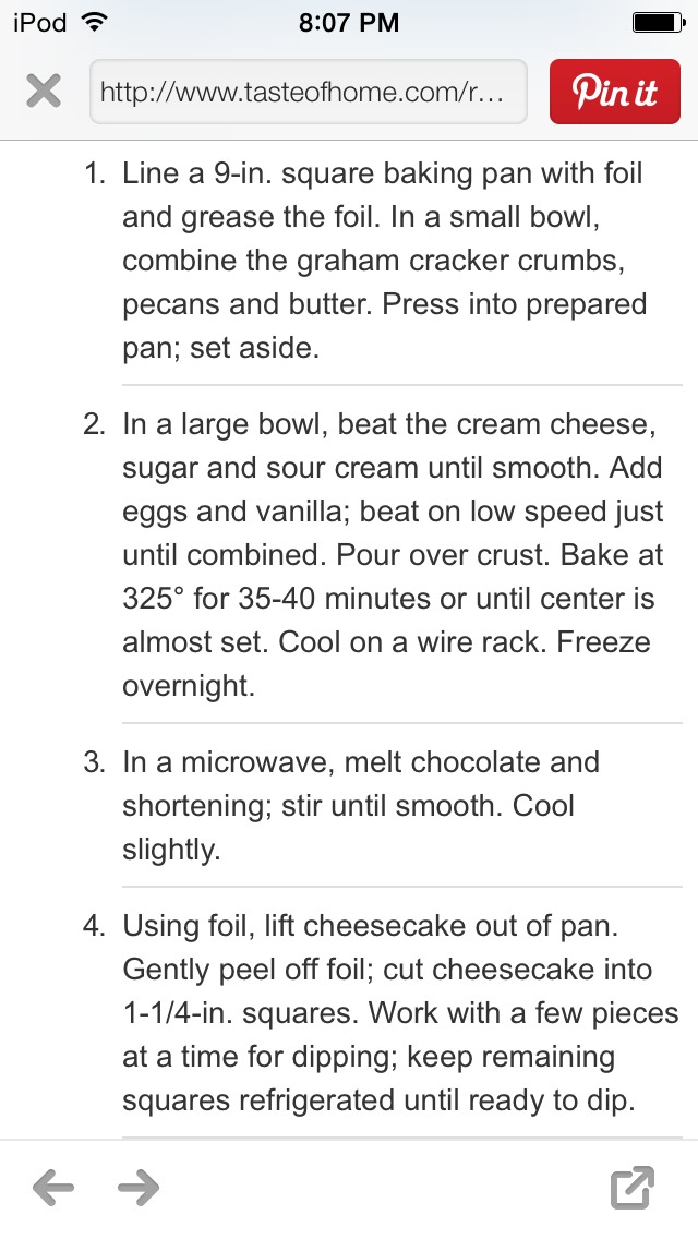 Cheese Cake Bites Recipe