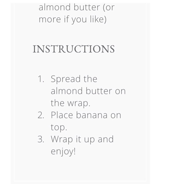 Healthy Almond Butter Banana Wraps