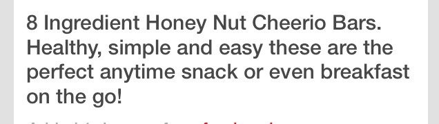 Honey Nut Cheerio Breakfast Bars 