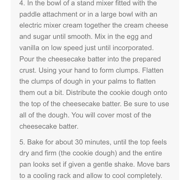 Cookie Dough Cheesecake Bars. So Good!🍪🍰🍪🍰🍪🍰🍰