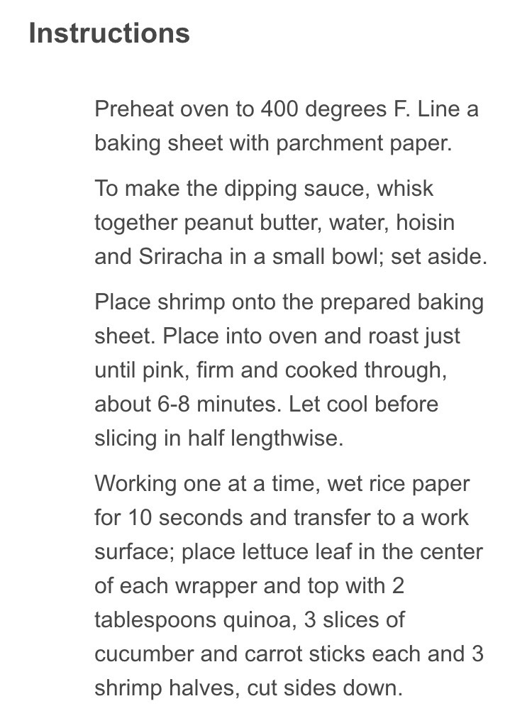Roasted Shrimp Quinoa Spring Rolls!!
