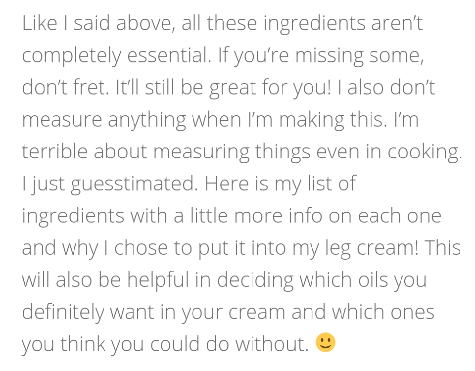 Pretty Legs Cream!
