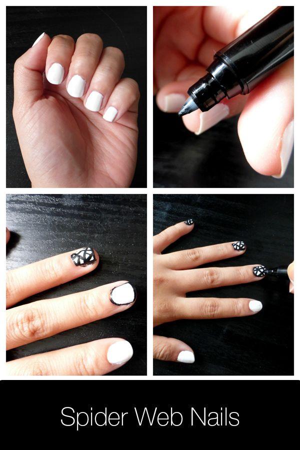 11.Spider Web Nails.