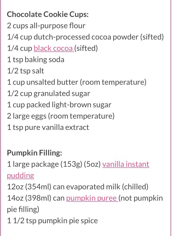 PUMPKIN SPICE COOKIE CUPS