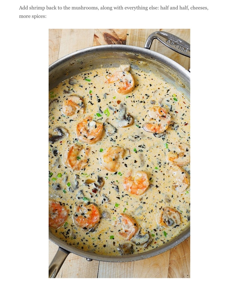 Creamy Shrimp and Mushroom Pasta
