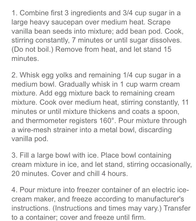 Homemade Vanilla Bean Ice Cream 