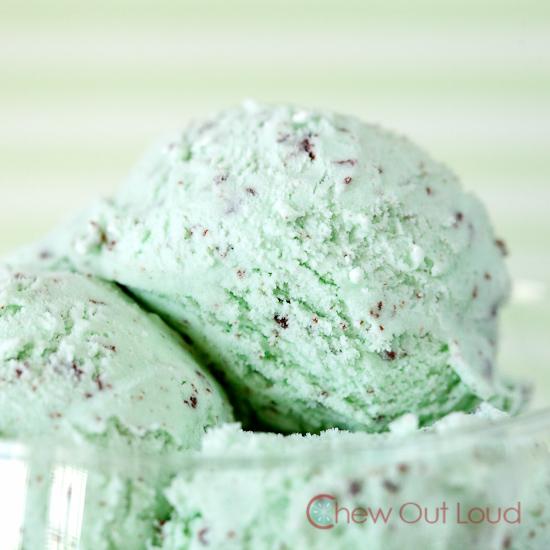 HOMEMADE MINT CHOCOLATE CHIP ICE CREAM 