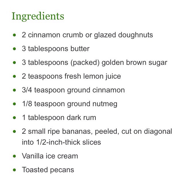 🌀WARM DOUGHNUTS A LA MODE WITH BANANAS AND SPICED CARMEL SAUCE🌀