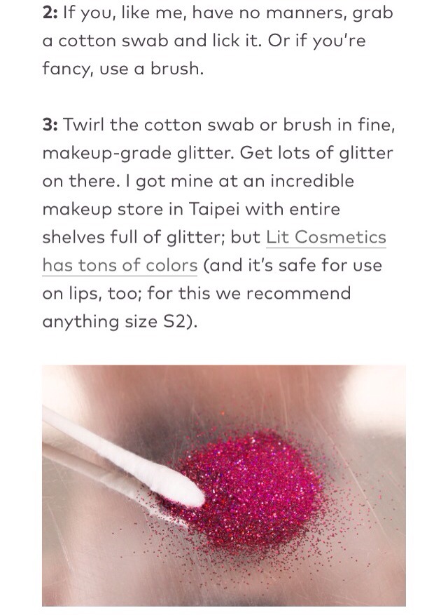 DIY Glitter Lips 