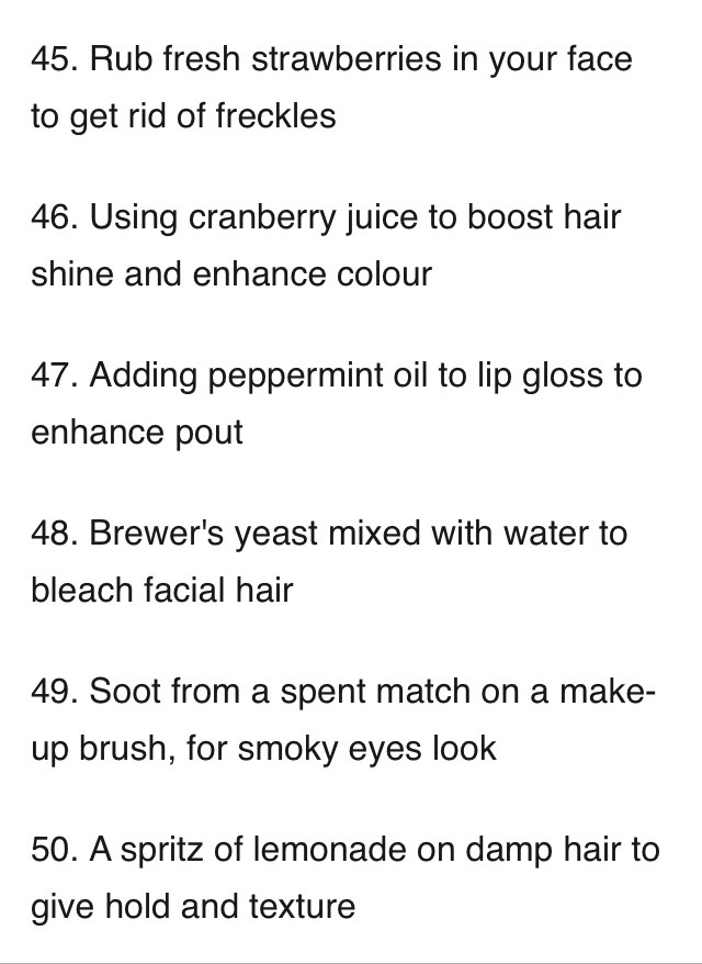 Top 50 Tips And Easy Tricks In Homemade Beauty 