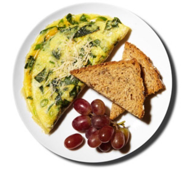 Spinach and Parmesan omelet 