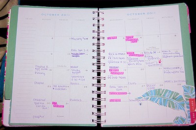 A planner is an absolute must to carry in your purse. You never know when you'll want to make plans with someone or a doctor will call you to make an appointment. You never want to over book. Stay organized.