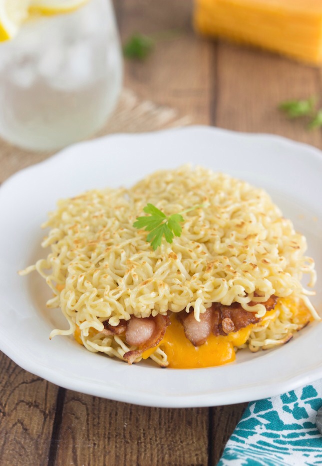 2. Ramen Grilled Cheese with Bacon: Eh, who needs bread? Get inspired to try the noodle bun and give your grilled cheese a total transformation. Sounds weird, but it just might be delicious. (via She Knows)