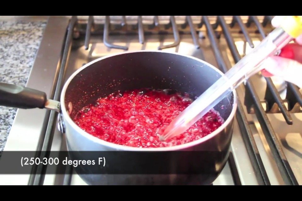 Use a candy thermometer for exact temperature reading