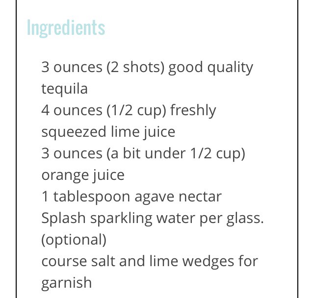 Classic Skinny Margarita