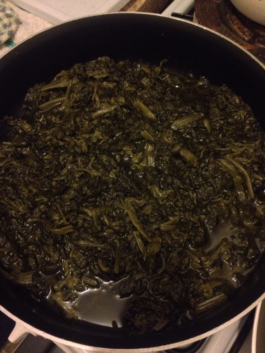 Cook the spinach