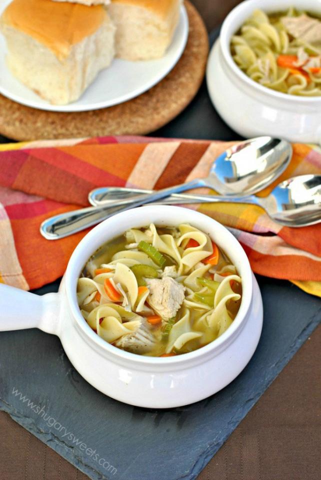 Turkey Noodle Soup

A comforting soup that makes a light lunch or dinner, perfect after the past day's heavy feasting. 

http://www.shugarysweets.com/2013/11/turkey-noodle-soup