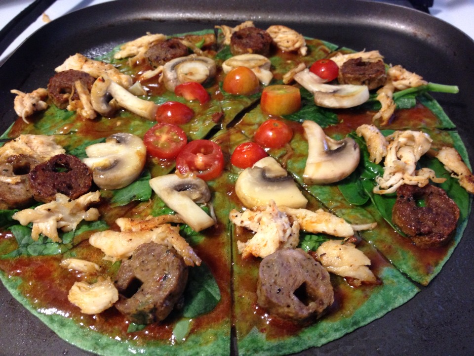 Clean Eating Recipes- "Spinach Pita-pizza"