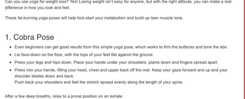 Top Yoga Poses For Weight Loss 