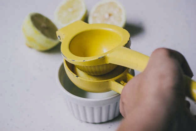 Then slice and juice the lemons