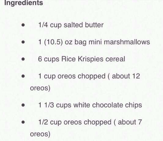 Oreo rice krispies