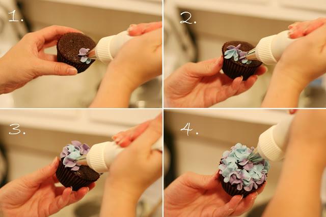 How To Make Hydrangea Cupcakes
