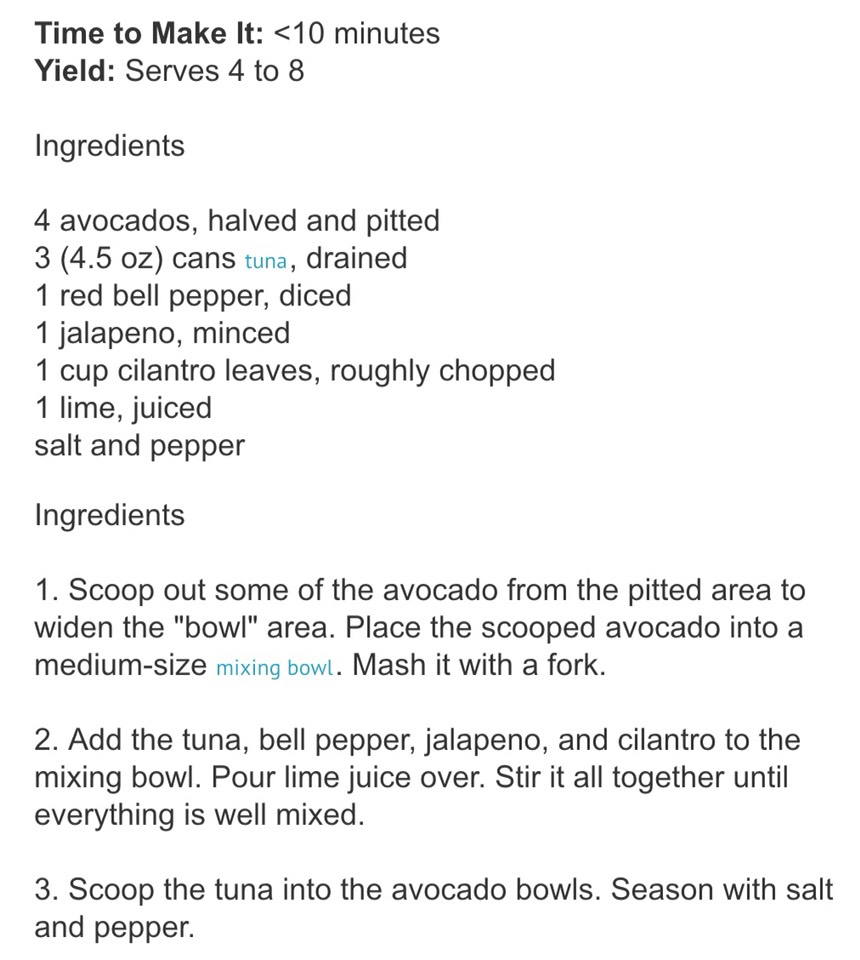 Healthy Tuna Stuffed Avocado 