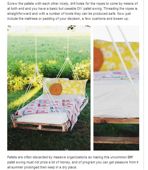 Make Your Own DIY Pallet Swing Bed ♥♥♥