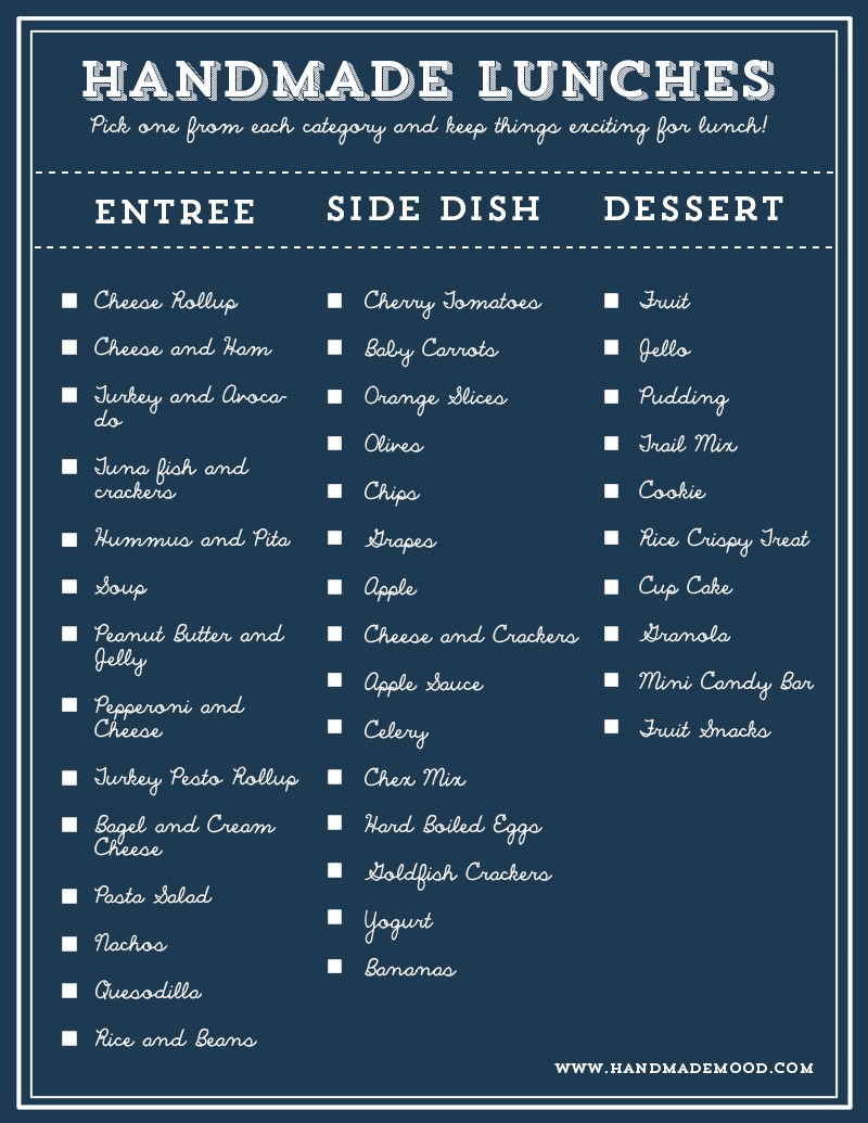 Back To School Lunch Ideas