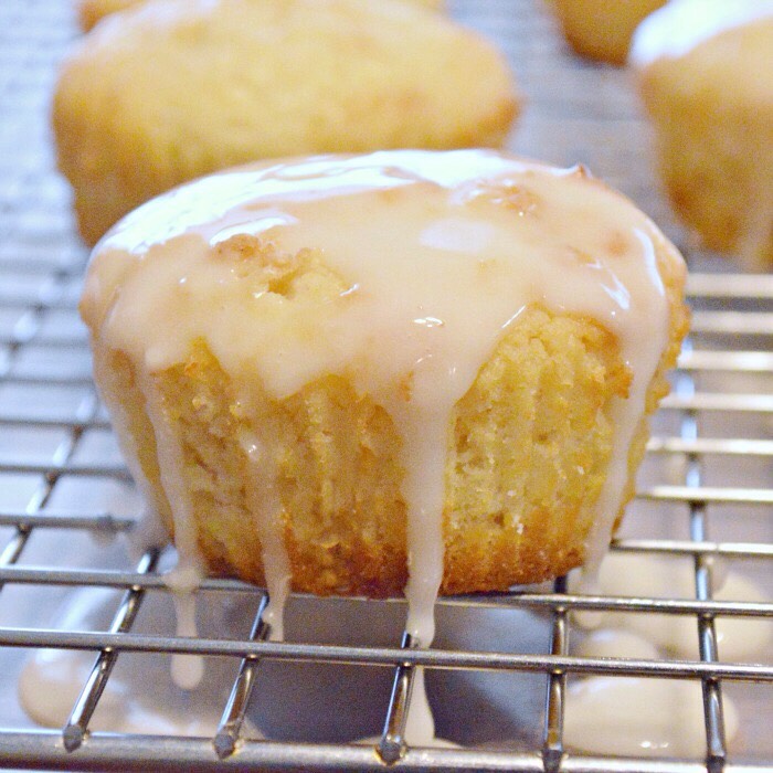 Lemon Drizzle 
• add the grated zest of one lemon to the basic recipe and bake. Then, while muffins are still hot, drizzle with a mixture of 2/3 cup confectioners' sugar combined with the juice of 1 lemon.