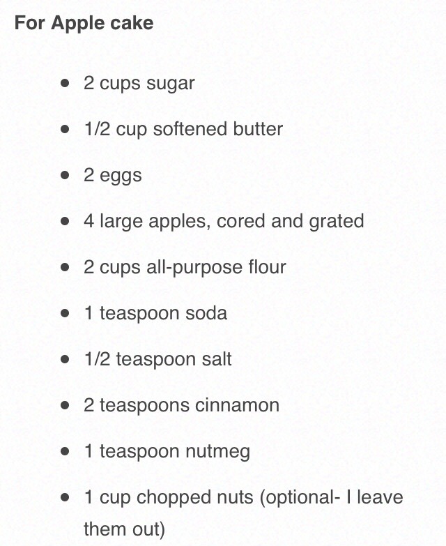 Apple Cake With Vanilla Sauce