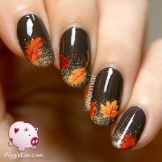 Creative Fall Nail Art DIYs #fallnails
