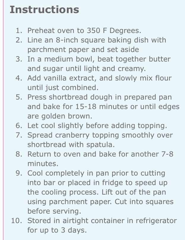 Leftover Cranberry Sauce? Make Cranberry Shortbread Bars
